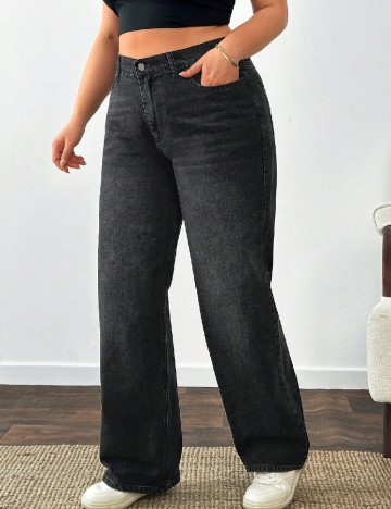 Blugi SHEIN CURVE, negru