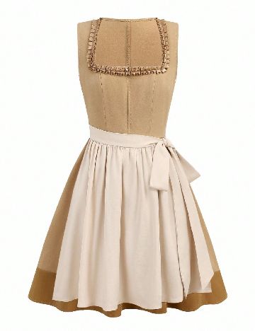 Rochie scurta SHEIN, maro/crem