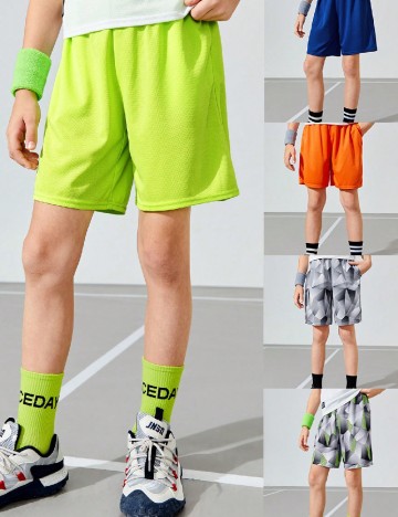 Set Pantaloni scurti 5 perechi Shein Kids, mix culori