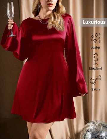 Rochie scurta SHEIN CURVE, rosu