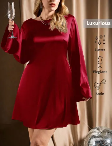 Rochie scurta SHEIN CURVE, rosu