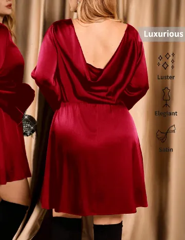 Rochie scurta SHEIN CURVE, rosu