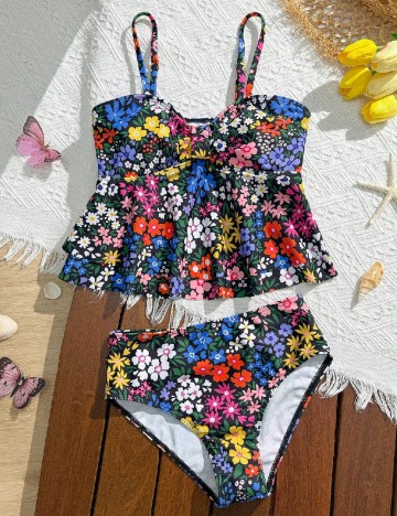 Costum de baie Shein Kids, mix culori