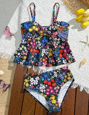 Costum de baie Shein Kids, mix culori