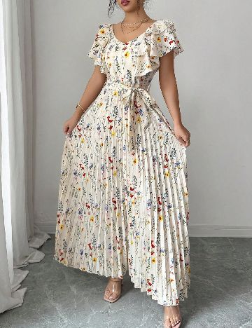 Rochie lunga SHEIN, crem