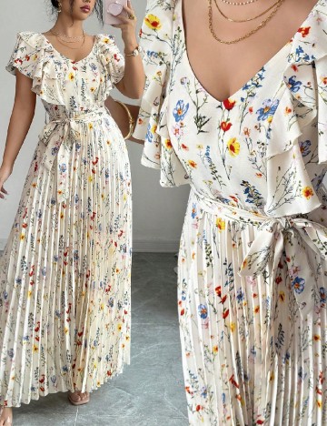 Rochie lunga SHEIN, crem