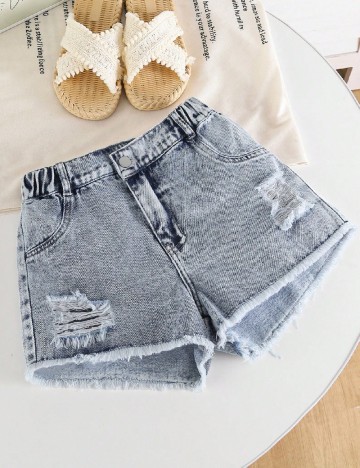 Pantaloni scurti Shein Kids, albastru