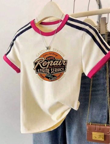 Tricou SHEIN, crem