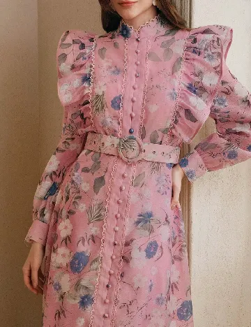 Rochie lunga Anewsta, roz