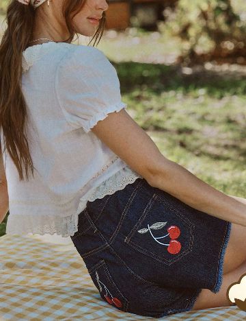 Pantaloni scurti SHEIN, albastru