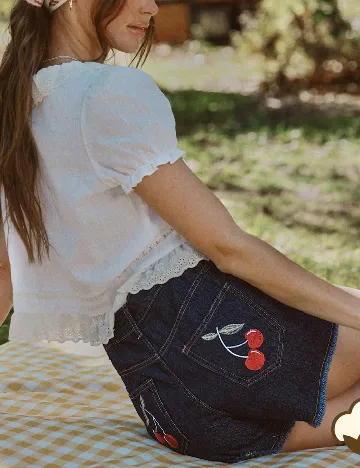 Pantaloni scurti SHEIN, albastru