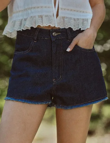 Pantaloni scurti SHEIN, albastru
