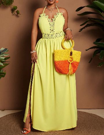 Rochie lunga SHEIN CURVE, galben