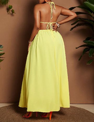Rochie lunga SHEIN CURVE, galben