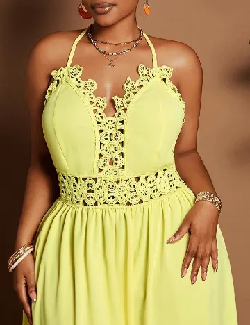 Rochie lunga SHEIN CURVE, galben