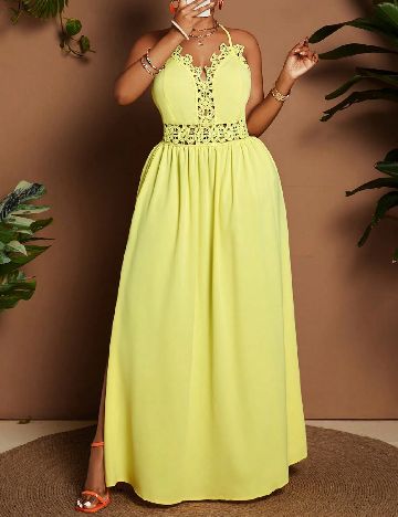 Rochie lunga SHEIN CURVE, galben