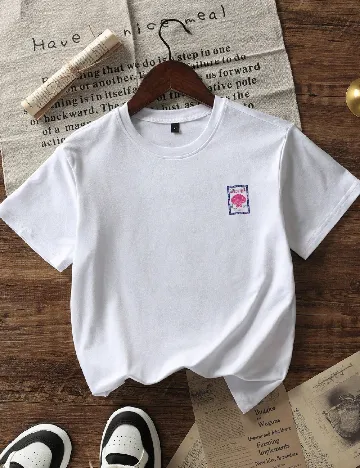 Tricou Shein Kids, alb