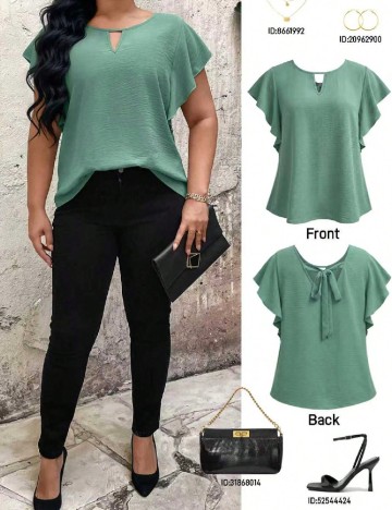 Bluza SHEIN CURVE, verde