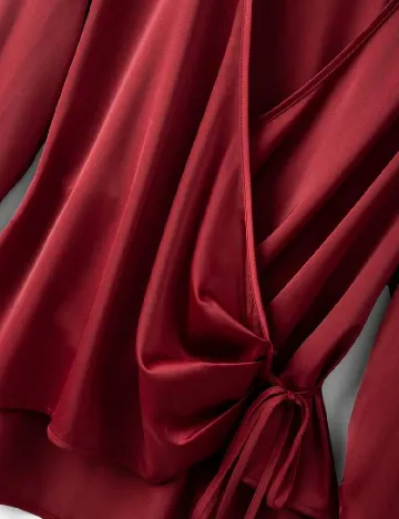 Camasa SHEIN CURVE, burgundy