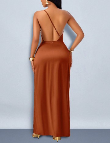 Rochie lunga SHEIN, caramiziu