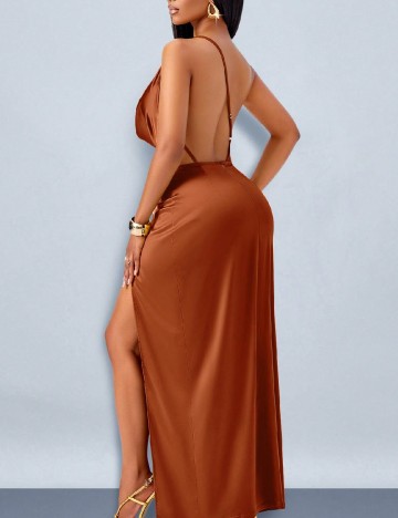 Rochie lunga SHEIN, caramiziu