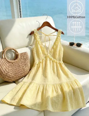 Rochie scurta SHEIN, galben