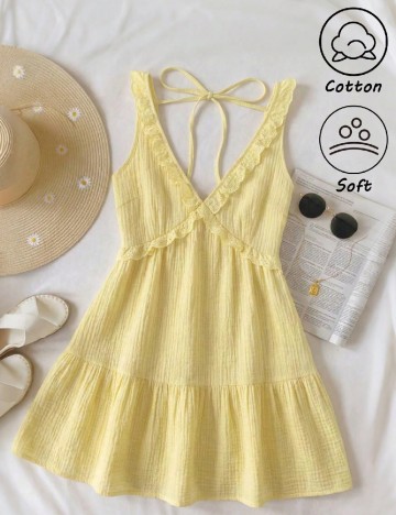 Rochie scurta SHEIN, galben