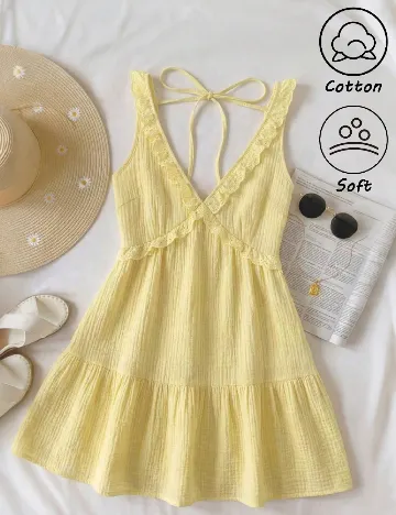 Rochie scurta SHEIN, galben