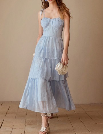 Rochie lunga MOTF, albastru