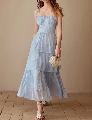 Rochie lunga MOTF, albastru