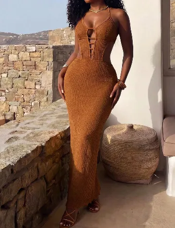 Rochie lunga SHEIN, maro