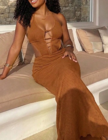 Rochie lunga SHEIN, maro
