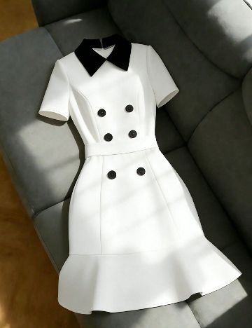 Rochie medie SHEIN, alb