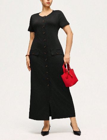 Rochie medie SHEIN CURVE, negru