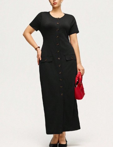 Rochie medie SHEIN CURVE, negru