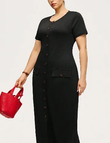 Rochie medie SHEIN CURVE, negru