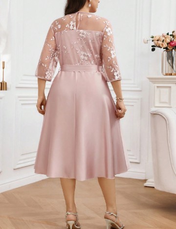 Rochie medie SHEIN CURVE, roz