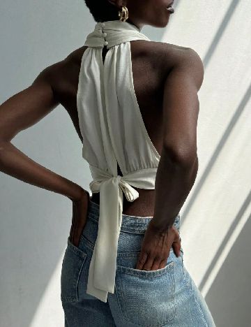 Top SHEIN, ecru