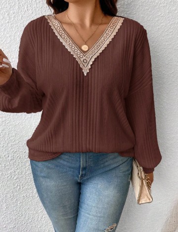 Bluza SHEIN CURVE, maro