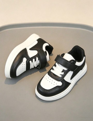 Adidasi Shein Kids, negru/alb