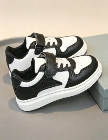 Adidasi Shein Kids, negru/alb