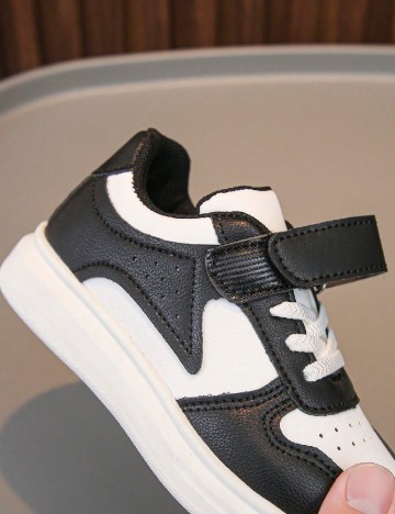Adidasi Shein Kids, negru/alb