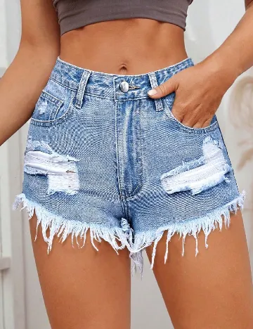 Pantaloni scurti SHEIN, albastru