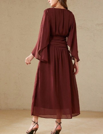 Rochie lunga Aveloria, maro
