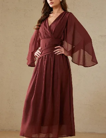 Rochie lunga Aveloria, maro