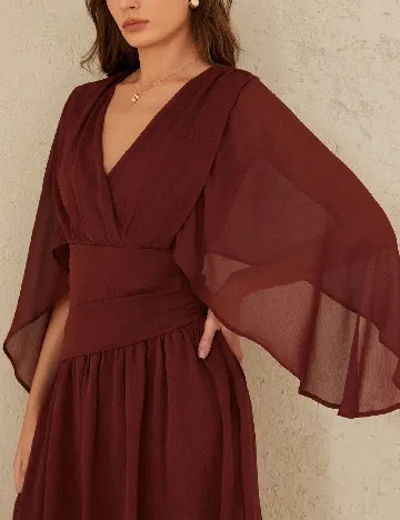Rochie lunga Aveloria, maro