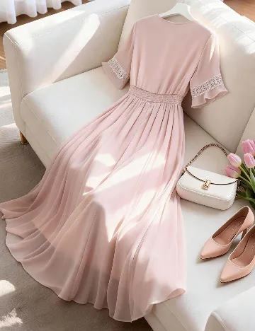 Rochie lunga SHEIN CURVE, roz