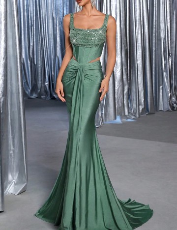 Rochie lunga SHEIN, verde
