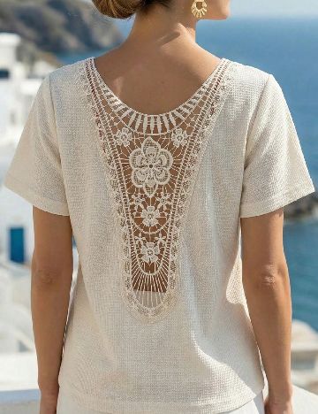 Tricou SHEIN, crem
