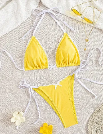 Costum de baie SHEIN, galben